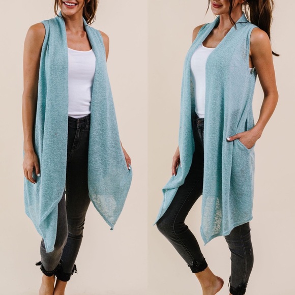 Gauzy Bohemian Cardi Vest in Taupe - Picture 4 of 11